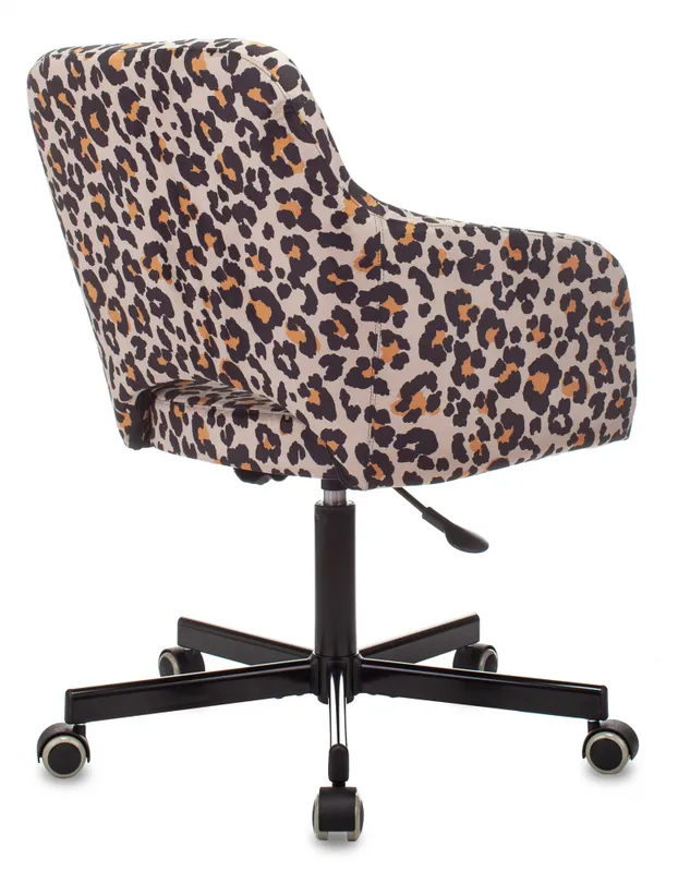 Кресло Бюрократ CH-380M леопардовый Italia LEO крестов. металл черный