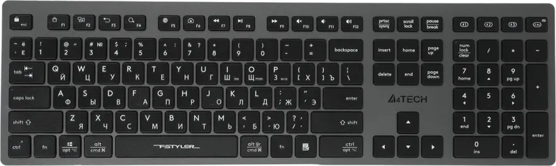 Клавиатура A4Tech Fstyler FBX50C серый USB беспроводная BT/Radio slim Multimedia (FBX50C GREY)