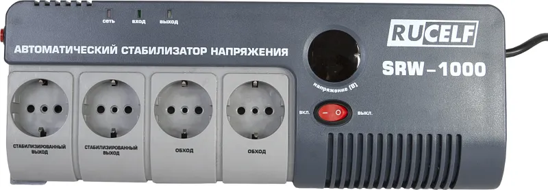 Стабилизатор напряжения Rucelf SRW-1000-D 1кВА однофазный белый