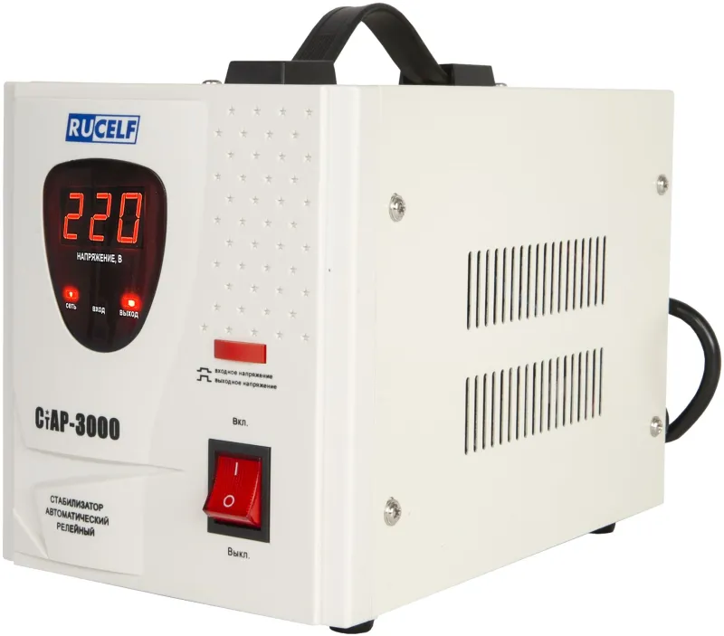 Стабилизатор напряжения Rucelf СтАР-3000 3кВА однофазный белый
