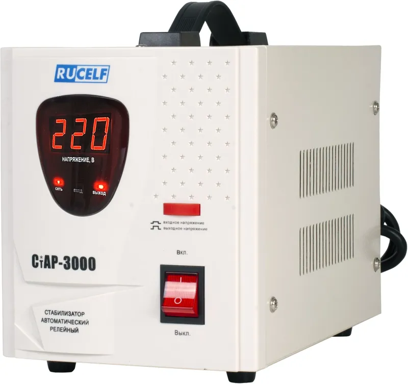 Стабилизатор напряжения Rucelf СтАР-3000 3кВА однофазный белый