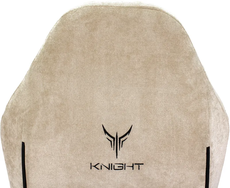 Кресло игровое Knight N1 Fabric бежевый Light-21 с подголов. крестов. металл