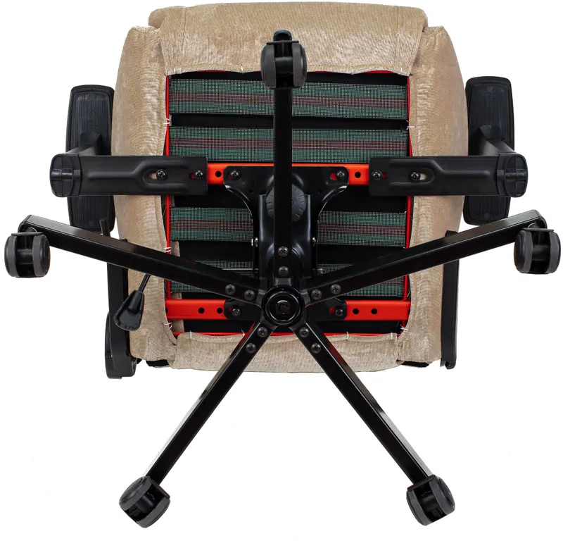 Кресло игровое Knight N1 Fabric бежевый Light-21 с подголов. крестов. металл
