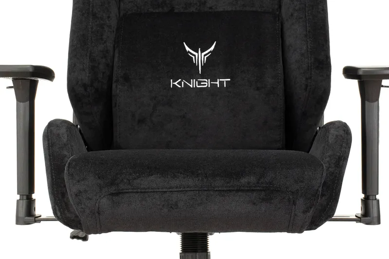 Кресло игровое Knight N1 Fabric черный Light-20 с подголов. крестов. металл