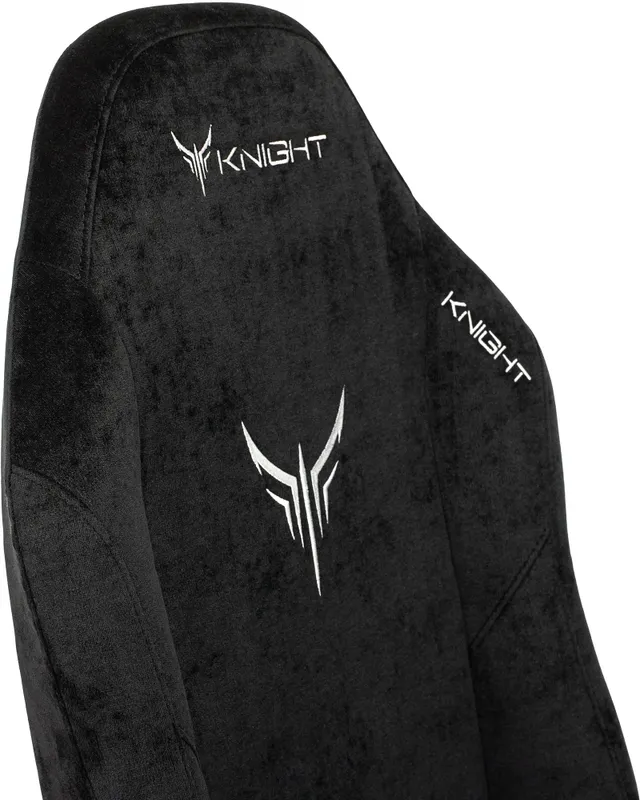 Кресло игровое Knight N1 Fabric черный Light-20 с подголов. крестов. металл