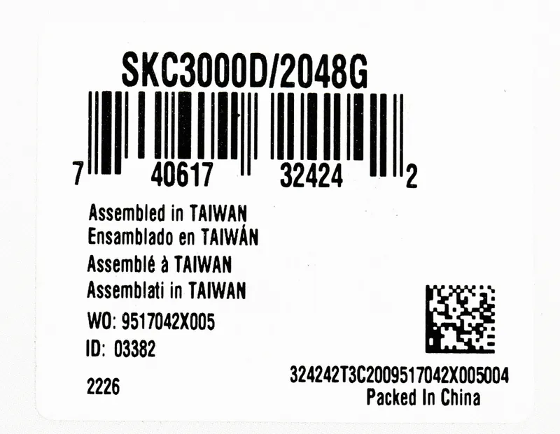 Твердотельный накопитель Kingston SSD 2TB KC3000 M.2 2280 PCIe 4.0 x4 NVMe R7000/W7000MB/s 3D TLC MTBF 2M 1,6PBW Retail 1 year