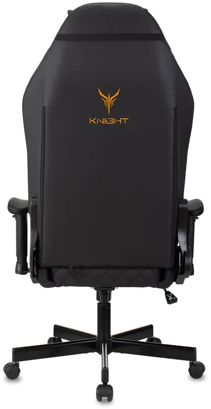 Кресло игровое Knight EXPLORE черный ромбик эко.кожа с подголов. крестовина металл (плохая упаковка)