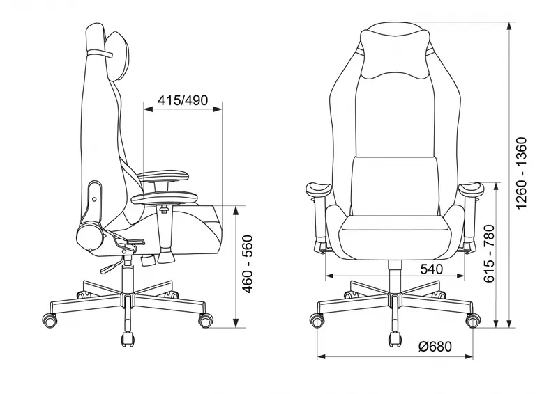 Кресло игровое Knight Rampart черный ромбик эко.кожа с подголов. крестов. металл
