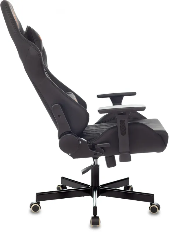 Кресло игровое Knight ARMOR черный ромбик эко.кожа с подголов. крестов. металл