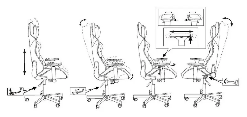 Кресло игровое Knight ARMOR черный ромбик эко.кожа с подголов. крестов. металл