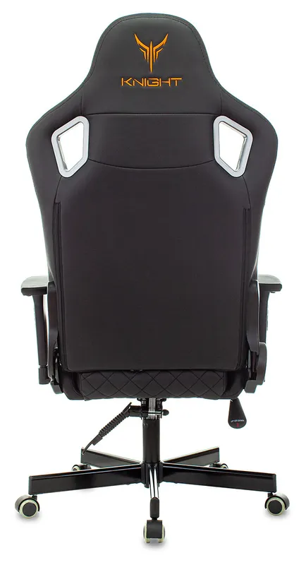 Кресло игровое Knight Outrider черный ромбик эко.кожа с подголов. крестов. металл
