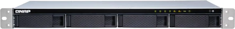 Система хранения данных QNAP CHANNEL 1U QC 1,7GhzCPU/8Gb(upto8Gb)/upto 4HDD, upto 16 with TL-R1200C-RP/SATA(3,5" 2,5")/ 4xUSB3.2/2x1GbE 1x10GbE(SFP+)/iSCSI/1xPS/no rail/2YW TS-431XeU-8G-EU-RU