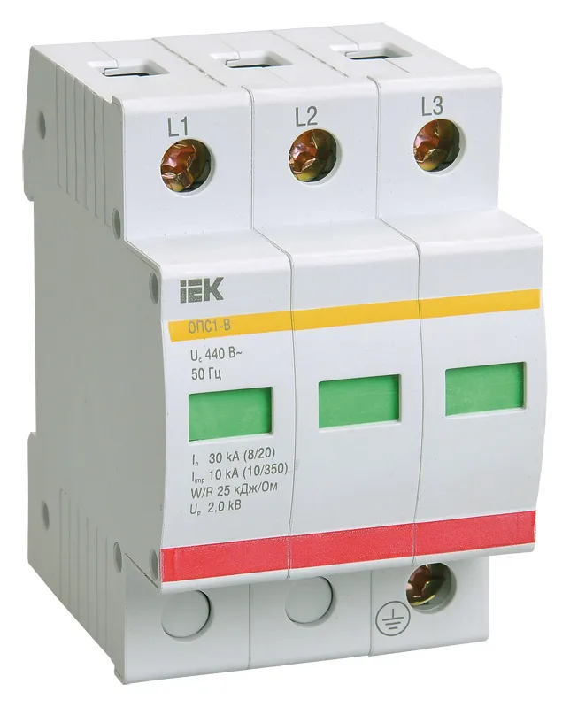 Выключатель автоматический IEK MOP20-3-C 20A тип C 3П 400В 3мод (упак.:1шт)