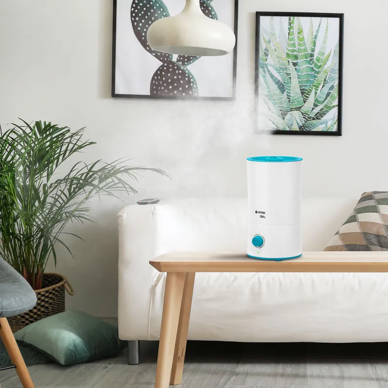 Увлажнитель воздуха Vitek 1760-VT-03 20Вт (ультразвуковой) белый/бирюзовый