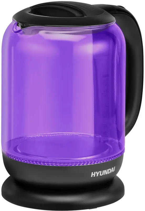Чайник электрический Hyundai HYK-G5809 1.7л. 2200Вт фиолетовый/черный (корпус: стекло)