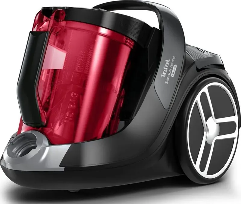 Пылесос Tefal Silence Force Cyclonic TW7233EA 550Вт красный/серый
