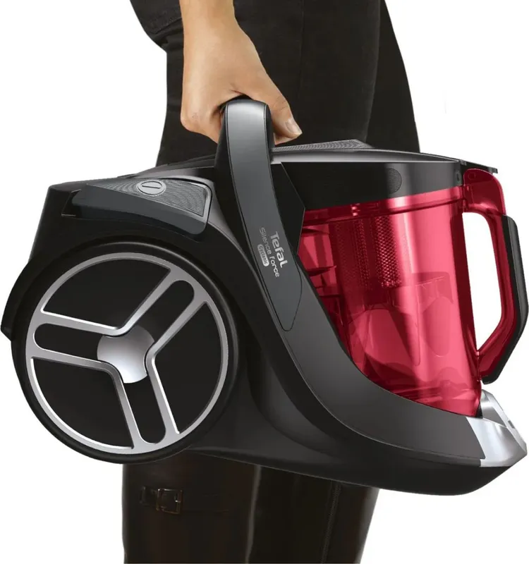 Пылесос Tefal Silence Force Cyclonic TW7233EA 550Вт красный/серый