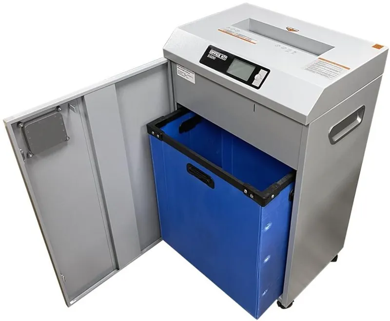 Шредер Office Kit S600 3,9 серый (секр.Р-2) ленты 40лист. 60лтр. скрепки скобы пл.карты CD