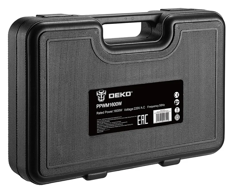 Сварочный аппарат для пластиковых труб Deko PPWM1600W 1.6кВт Тмакс.:300 парн.насад. 3насад. (кейс в компл.) (063-4203)