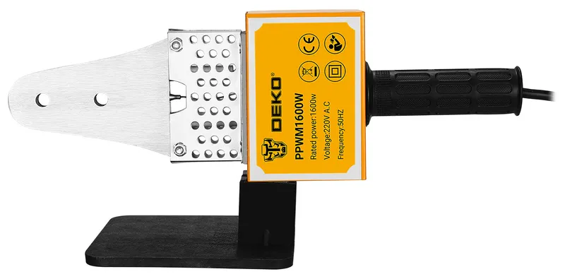 Сварочный аппарат для пластиковых труб Deko PPWM1600W 1.6кВт Тмакс.:300 парн.насад. 3насад. (кейс в компл.) (063-4203)
