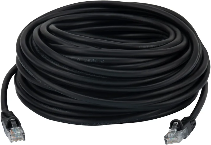 Патч-корд Buro UTP 4 пары cat.5E CCA molded 20м черный RJ-45 (m)-RJ-45 (m)