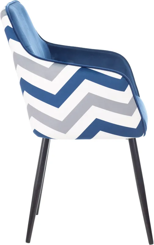 Кресло Бюрократ CH-380F сапфировый Italia 17 зигзаг на ножках металл