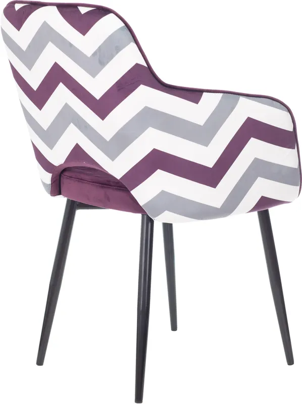 Кресло Бюрократ CH-380F сливовый Italia 23 зигзаг на ножках металл