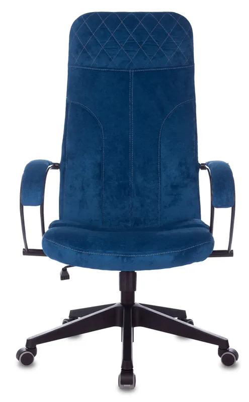 Кресло руководителя Бюрократ CH-608Fabric темно-синий Velvet 29 крестов. пластик