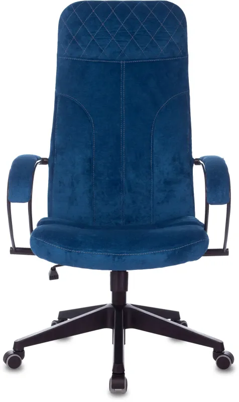 Кресло руководителя Бюрократ CH-608Fabric темно-синий Velvet 29 крестов. пластик
