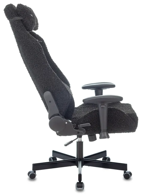 Кресло игровое Knight T1 черный экомех с подголов. крестов. металл