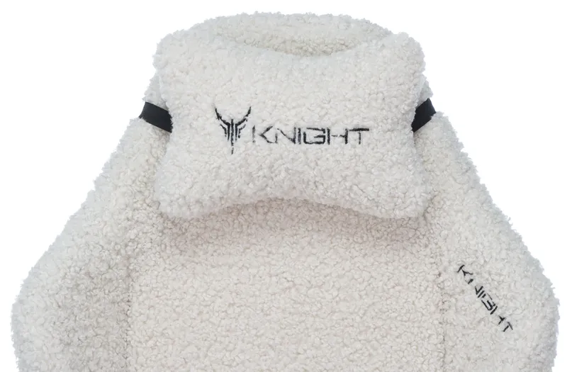 Кресло игровое Knight T1 молочный экомех с подголов. крестов. металл