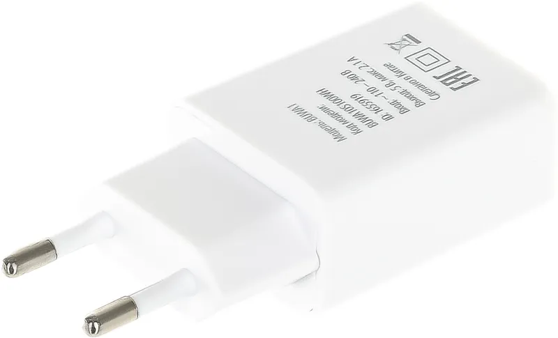 Сетевое зар./устр. Buro BUWA1 10.5W 2.1A USB-A универсальное белый (BUWA10S100WH)