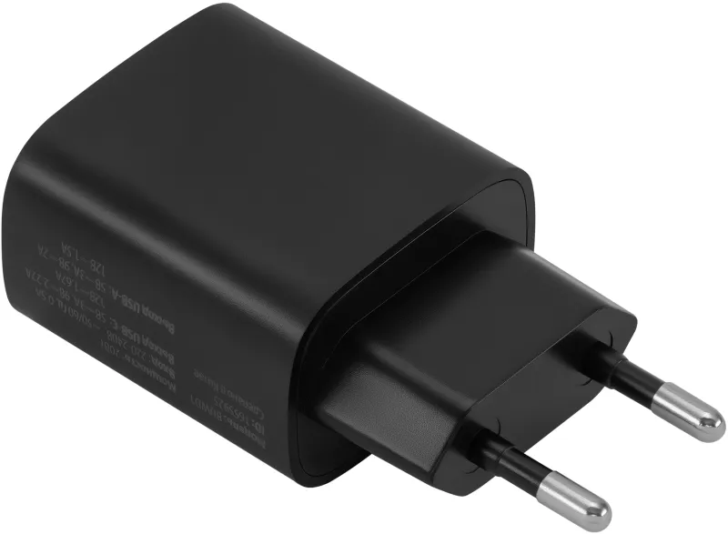 Сетевое зар./устр. Buro BUWD1 18W 3A (PD+QC) USB-C/USB-A универсальное черный (BUWD18P110BK)