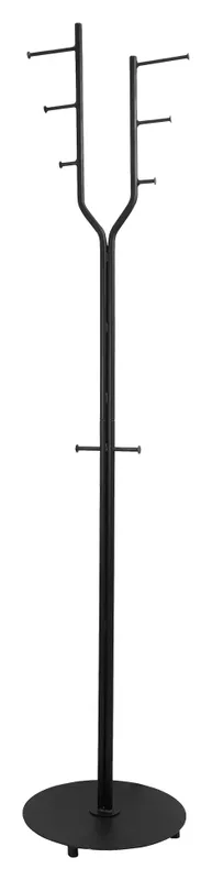 Вешалка напольная Исток Дубль ВНП62 черный основание круг крючки одинарные сталь