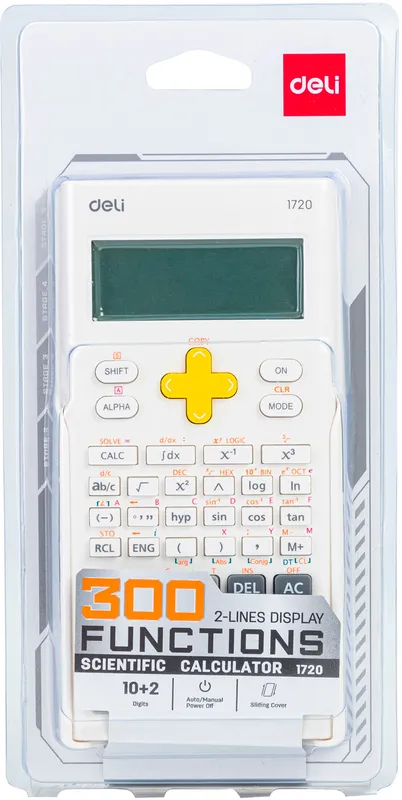 Калькулятор научный Deli E1720-white белый 10+2-разр.