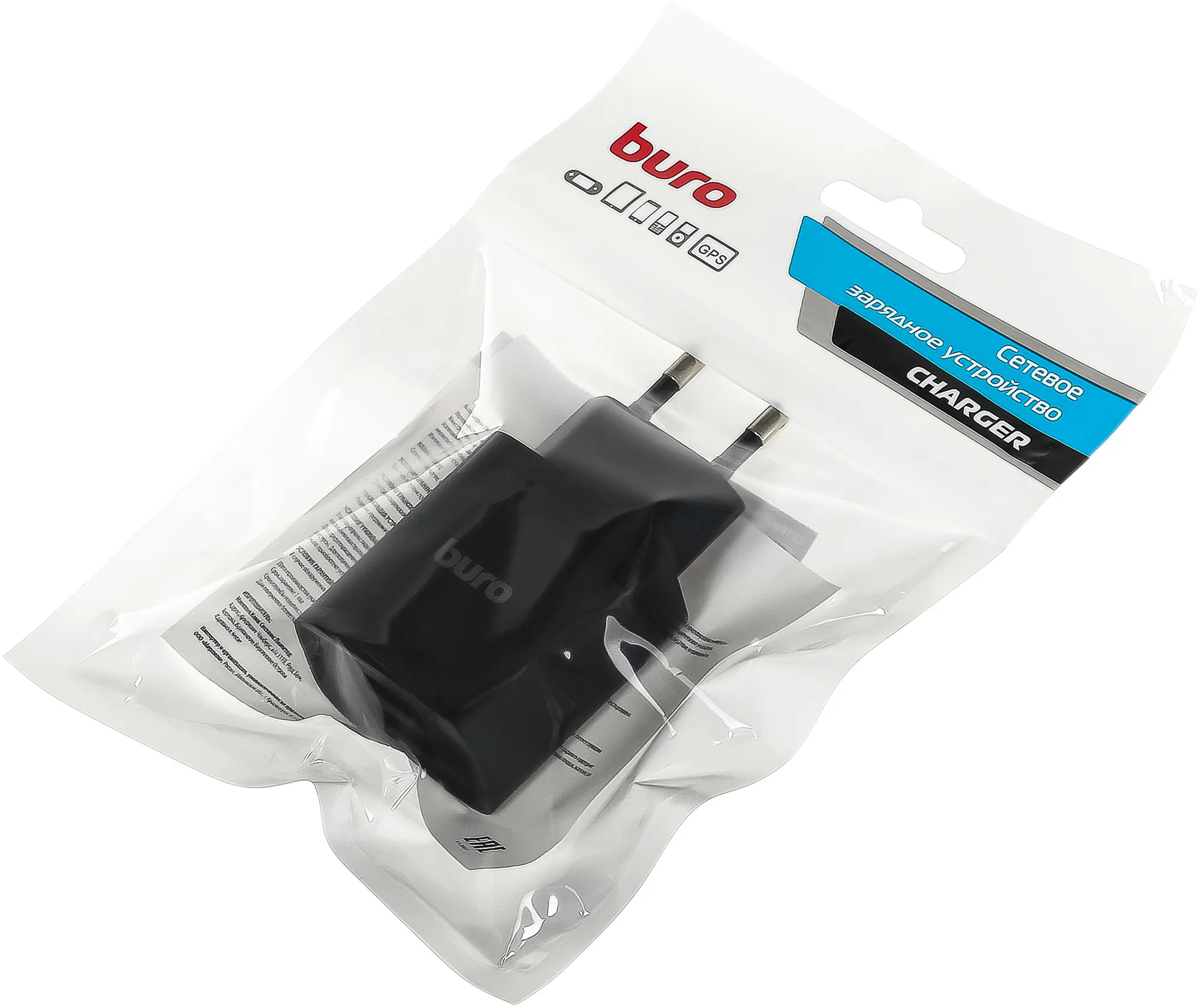 Сетевое зар./устр. Buro BUWE1 10.5W 2.1A 2xUSB универсальное черный (BUWE10S200BK)