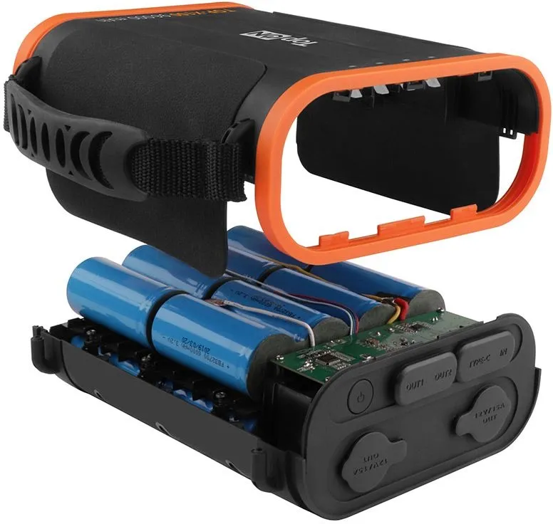 Мобильный аккумулятор TopON TOP-X100 96000mAh 184W 3A черный/оранжевый (102705)
