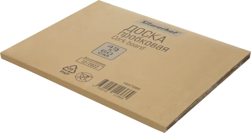 Доска пробковая Silwerhof 45x60см алюминиевая рама