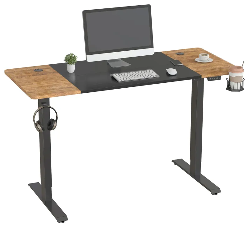 Стол для компьютера Cactus подъёмный столешница МДФ черный дуб антик каркас черный (CS-EDL-BAWD)