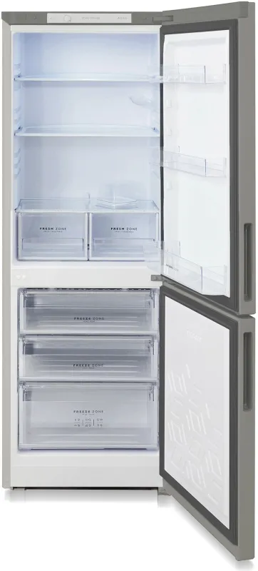 Холодильник Бирюса Б-M6033 2-хкамерн. серебристый металлик мат.