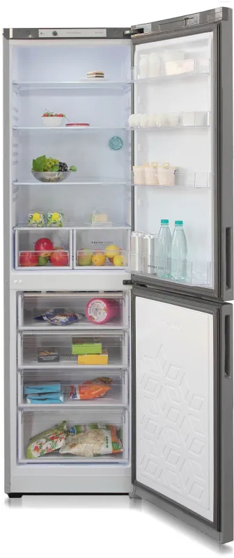 Холодильник Бирюса Б-M6049 2-хкамерн. серебристый металлик мат.