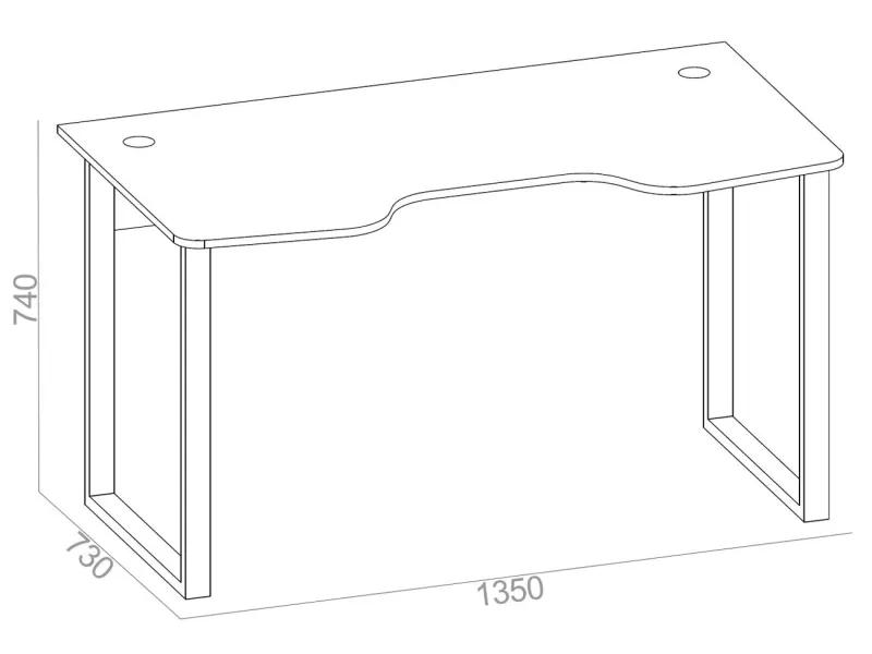 Стол игровой Сокол КСТ-19 столешница ЛДСП белый (00-00010961)