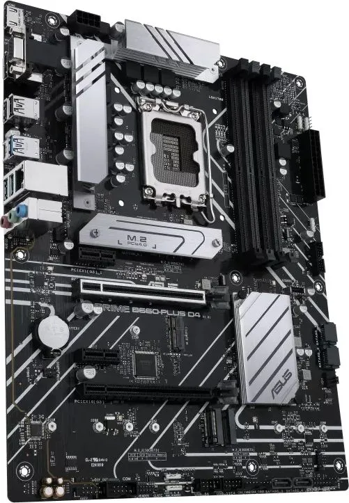 Материнская плата ASUS PRIME B660-PLUS D4, LGA1700, B660, 4*DDR4, DP+ D-Sub + HDMI, CrossFireX, SATA3 + RAID, Audio, Gb LAN, USB 3.2*6, USB 2.0*6, COM*1 header (w/o cable), ATX; 90MB18X0-M0EAY0