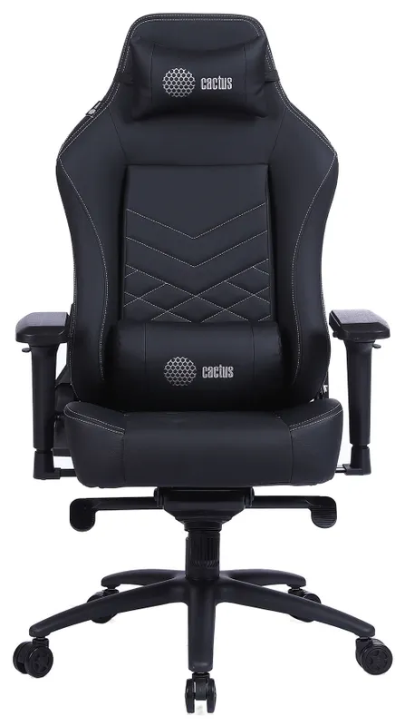 Кресло игровое Cactus CS-CHR-0112BL черный эко.кожа с подголов. крестов. сталь