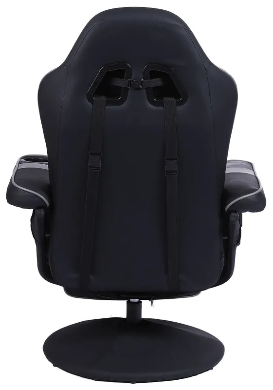 Кресло игровое Cactus CS-CHR-GS200BLG черный/серый подст.для ног
