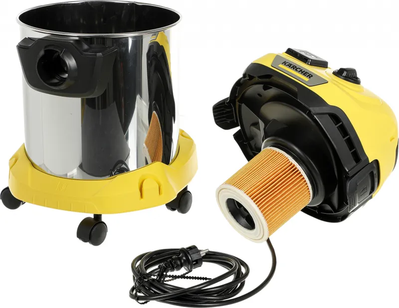 Строительный пылесос Karcher WD 3 P S V-17/4/20 1000Вт (уборка: сухая/сбор воды) желтый