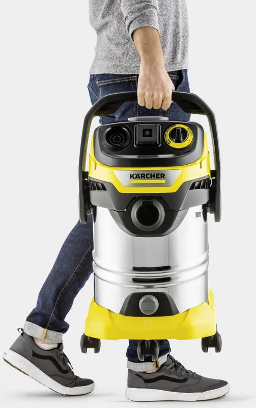 Строительный пылесос Karcher WD 6 P S V-30/6/22/T 1300Вт (уборка: сухая/сбор воды) желтый