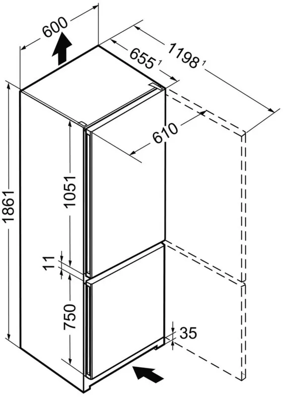 Холодильник Liebherr CNef 4313 серебристый (двухкамерный)