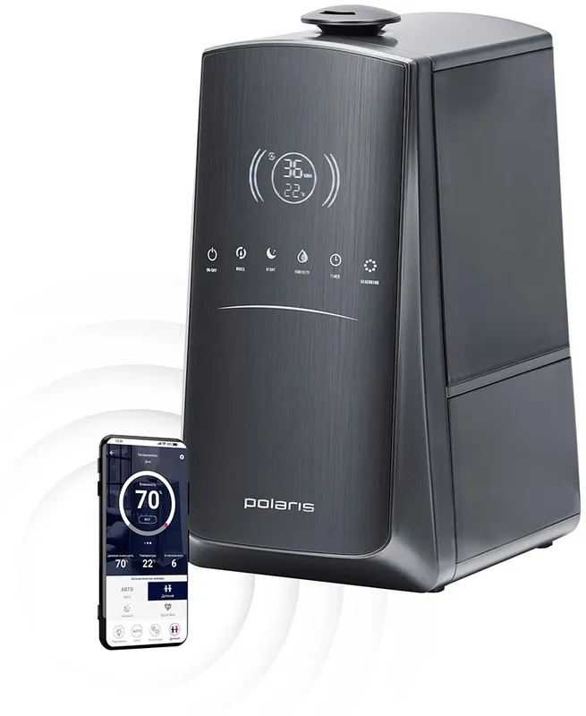 Увлажнитель воздуха Polaris PUH 9105 IQ Home 30Вт (ультразвуковой) черный