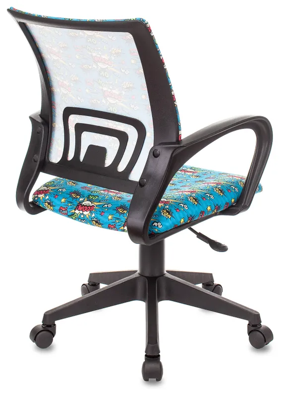 Кресло детское Бюрократ BUROKIDS 1 голубой бум крестов. пластик